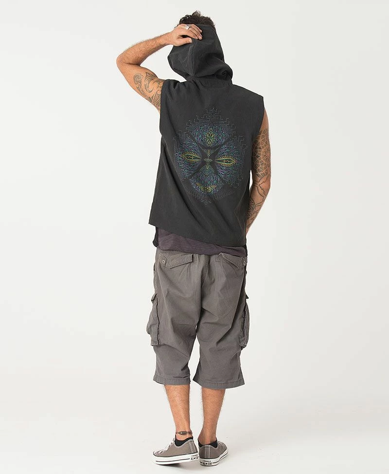 Seed Of Life - Sikuli Hooded Vest ➟ Black Men 6 Seed Of Life - Sikuli Hooded Vest ➟ Black Men
