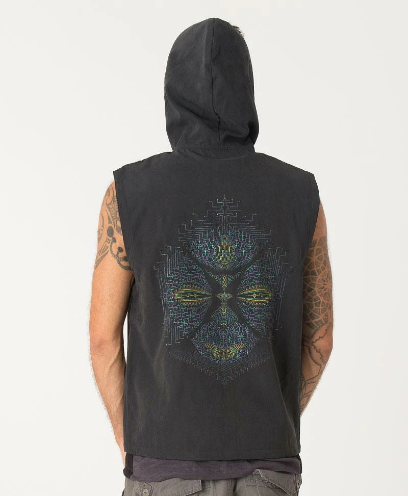 Seed Of Life - Sikuli Hooded Vest ➟ Black Men 5 Seed Of Life - Sikuli Hooded Vest ➟ Black Men