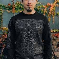 Men Rythmatix - VITALITY LONG SLEEVE (BLACK ON BLACK) T-SHIRT