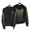 Men First Earth - Asanoha (Black & Gold) Zip -Up Hoodie