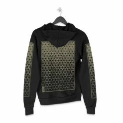 Men First Earth - Asanoha (Black & Gold) Zip -Up Hoodie