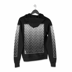 First Earth - Asanoha (Black & White) Zip -Up Hoodie Men