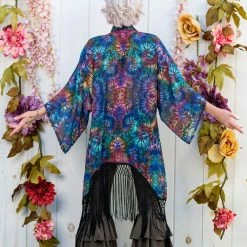 The Headspace Women Coral Swirl Tie Dye Kimono Warrior Within