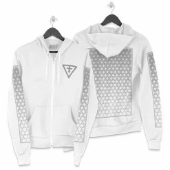 First Earth - Asanoha Hoodie - White