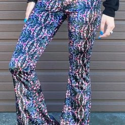 Magenta Night Liquid Velvet Bell Bottoms Warrior Within