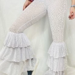 Warrior Within - Snow White Burnout Velvet Pirate Pants Bell Bottoms