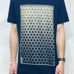 Men First Earth - Asanoha (Black & Gold) T-SHIRT