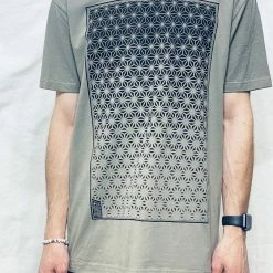 First Earth - Asanoha (Light Gray & Black) T-SHIRT