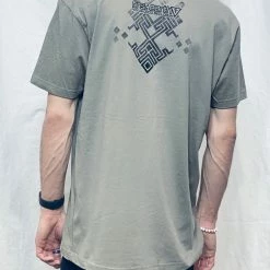 First Earth - Asanoha (Light Gray & Black) T-SHIRT