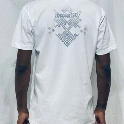 First Earth - Asanoha (White & Silver) T-SHIRT Men