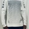 First Earth - Asanoha (White & Silver) Long Sleeve T-SHIRT Men 1 First Earth - Asanoha (White & Silver) Long Sleeve T-SHIRT Men
