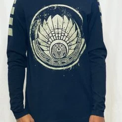 First Earth - Mayan Crop Circle (Gold) Long Sleeve T-SHIRT