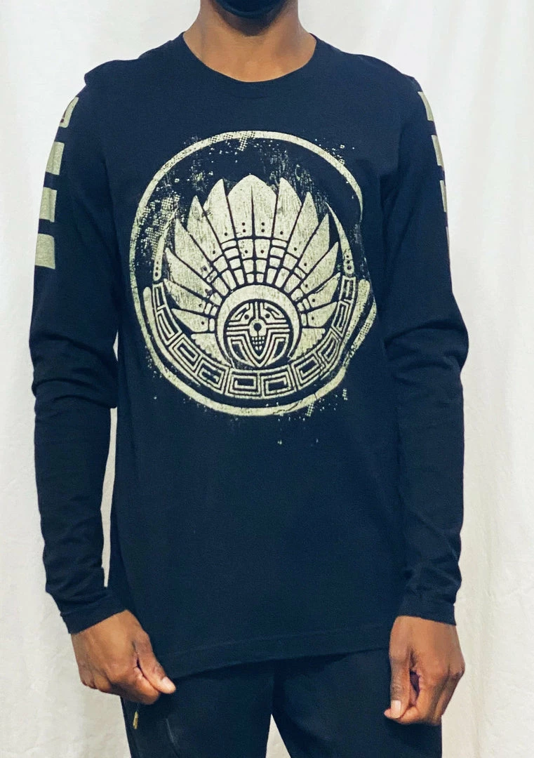 First Earth - Mayan Crop Circle (Gold) Long Sleeve T-SHIRT 4 First Earth - Mayan Crop Circle (Gold) Long Sleeve T-SHIRT