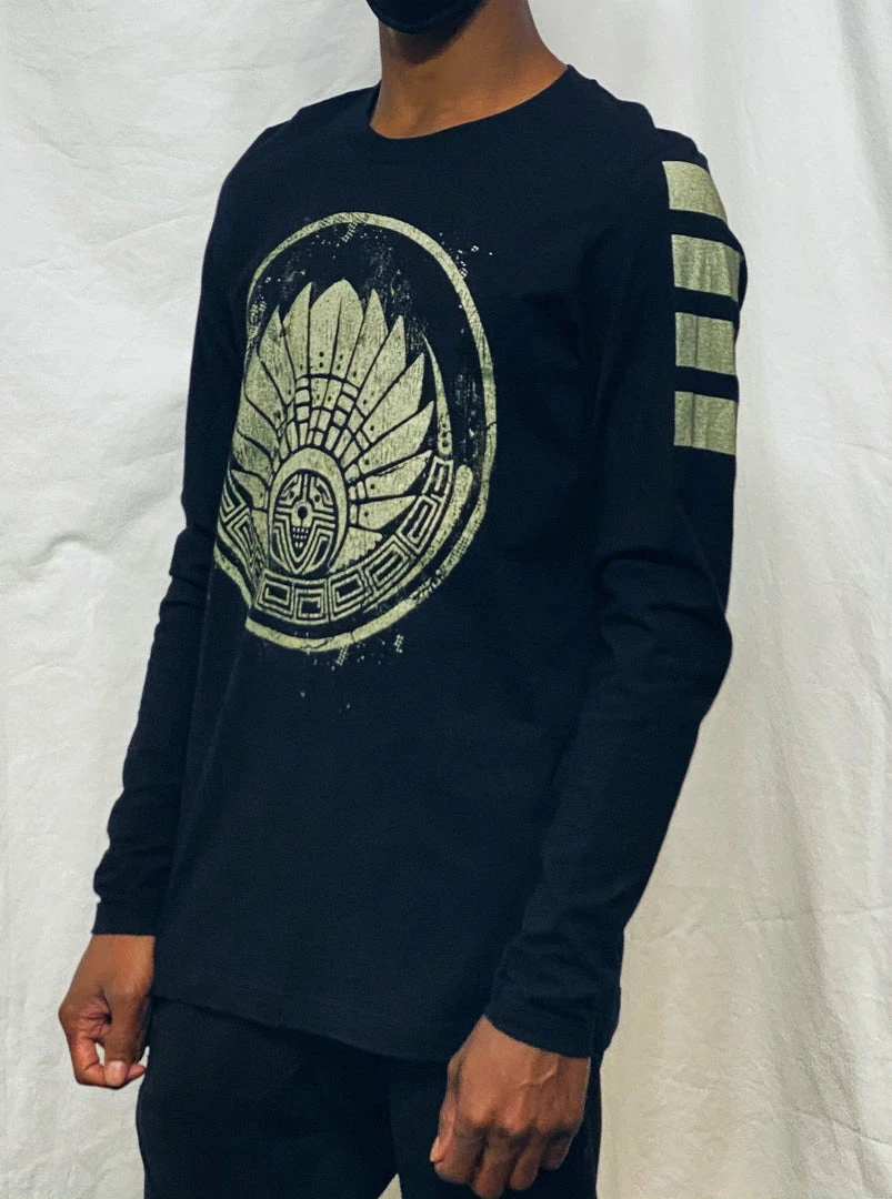 First Earth - Mayan Crop Circle (Gold) Long Sleeve T-SHIRT 3 First Earth - Mayan Crop Circle (Gold) Long Sleeve T-SHIRT