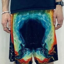 The Headspace Men Silver Arrow Art - "The Observer" - Gym Shorts - Limited Edition Of 111