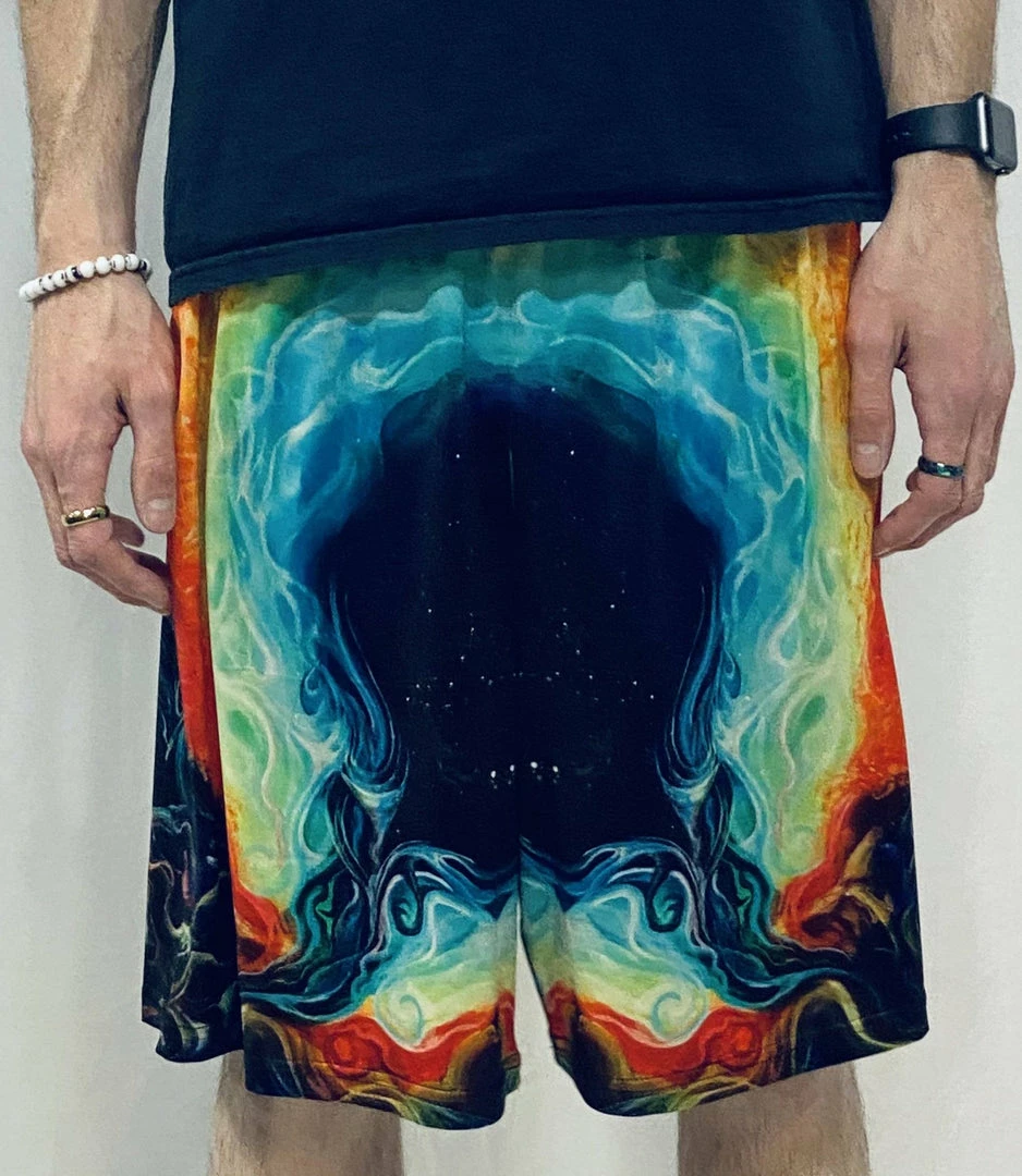 The Headspace Men Silver Arrow Art - "The Observer" - Gym Shorts - Limited Edition Of 111 3 The Headspace Men Silver Arrow Art - "The Observer" - Gym Shorts - Limited Edition Of 111