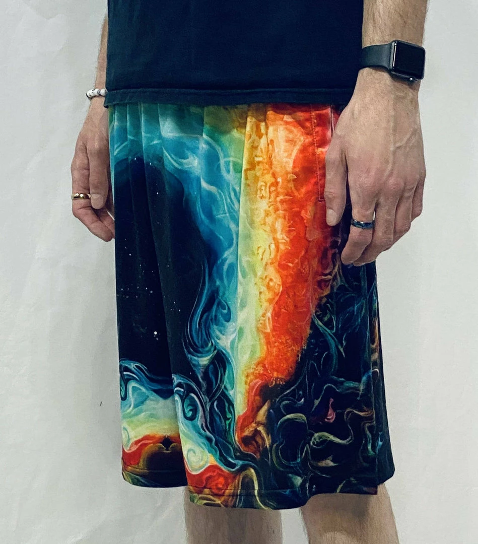 The Headspace Men Silver Arrow Art - "The Observer" - Gym Shorts - Limited Edition Of 111 4 The Headspace Men Silver Arrow Art - "The Observer" - Gym Shorts - Limited Edition Of 111