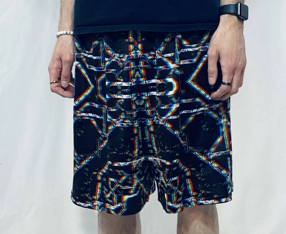 The Headspace Men Daniel W. Prust - Rainbow Grid - Gym Shorts - Limited Edition Of 111 4 The Headspace Men Daniel W. Prust - Rainbow Grid - Gym Shorts - Limited Edition Of 111