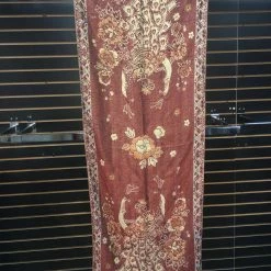 The Headspace Pashmina - Peacock - Brick Red - Gold (shiny) Pashmina / Scarf / Shawl