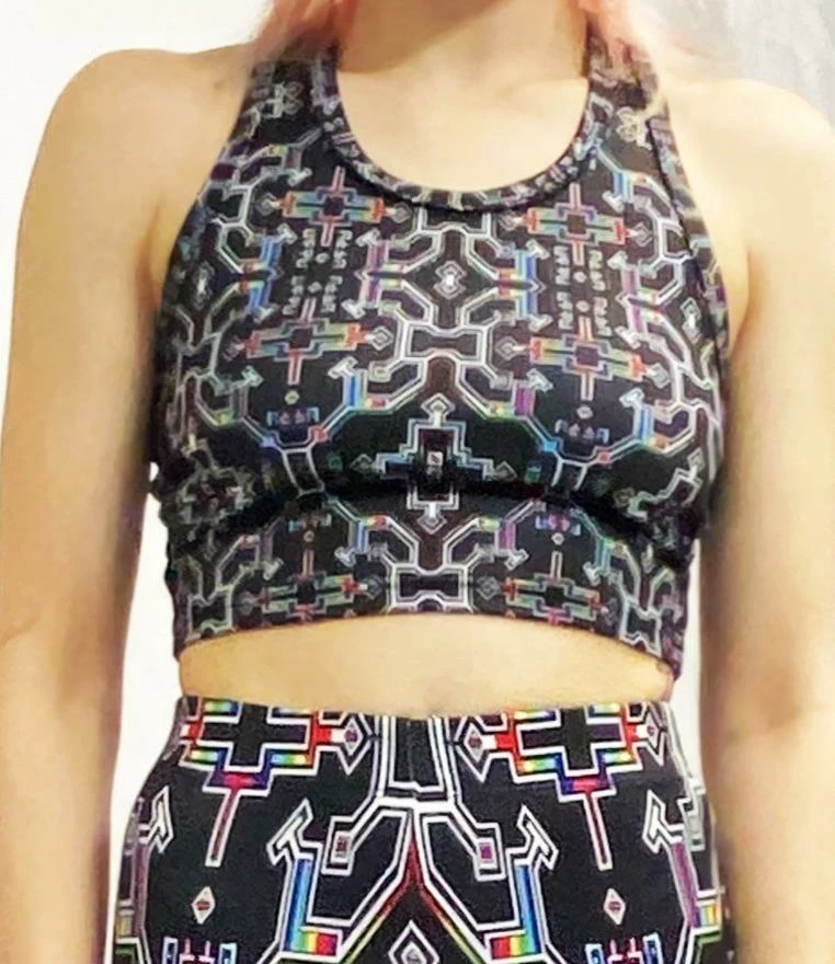 The Headspace Hakan Hisim - Prismatic Grid - Women's Active Top - Limited Edition Of 111 3 The Headspace Hakan Hisim - Prismatic Grid - Women's Active Top - Limited Edition Of 111