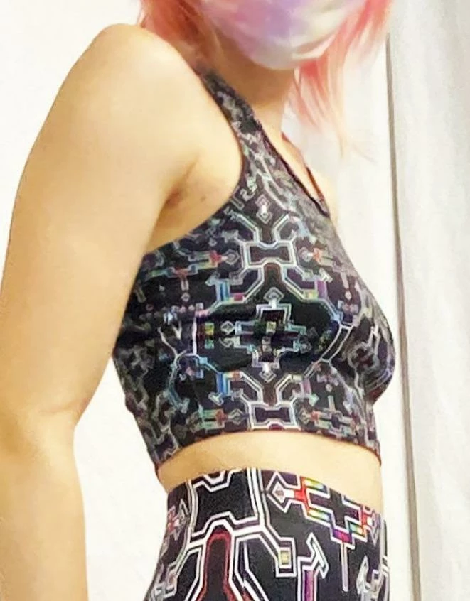 The Headspace Hakan Hisim - Prismatic Grid - Women's Active Top - Limited Edition Of 111 4 The Headspace Hakan Hisim - Prismatic Grid - Women's Active Top - Limited Edition Of 111