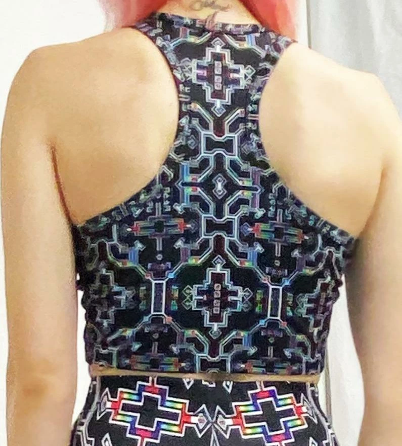 The Headspace Hakan Hisim - Prismatic Grid - Women's Active Top - Limited Edition Of 111 5 The Headspace Hakan Hisim - Prismatic Grid - Women's Active Top - Limited Edition Of 111