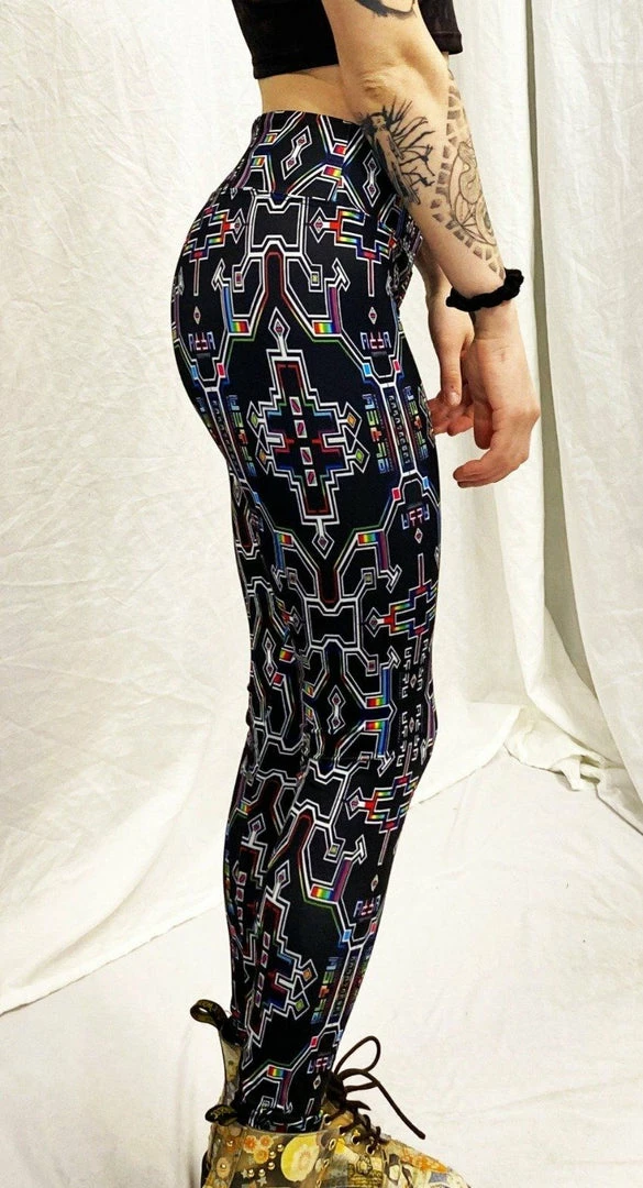 The Headspace Hakan Hisim - Prismatic Grid - Active Leggings - Limited Edition Of 111 Women 4 The Headspace Hakan Hisim - Prismatic Grid - Active Leggings - Limited Edition Of 111 Women