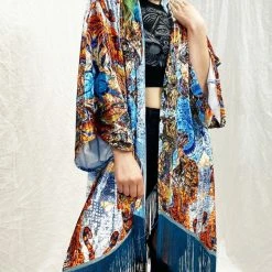 Warrior Within - Android Jones "Swallow Tail" CRUSH VELVET Kimono Women