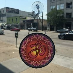 The Headspace OM Glass Sun Catcher W/ Suction Cup