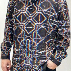 The Headspace Daniel W. Prust - "Rainbow Grid" - Sublimation LS Button Up