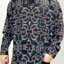 The Headspace Men Hakan Hisim - "Prismatic Grid" - Sublimation LS Button Up