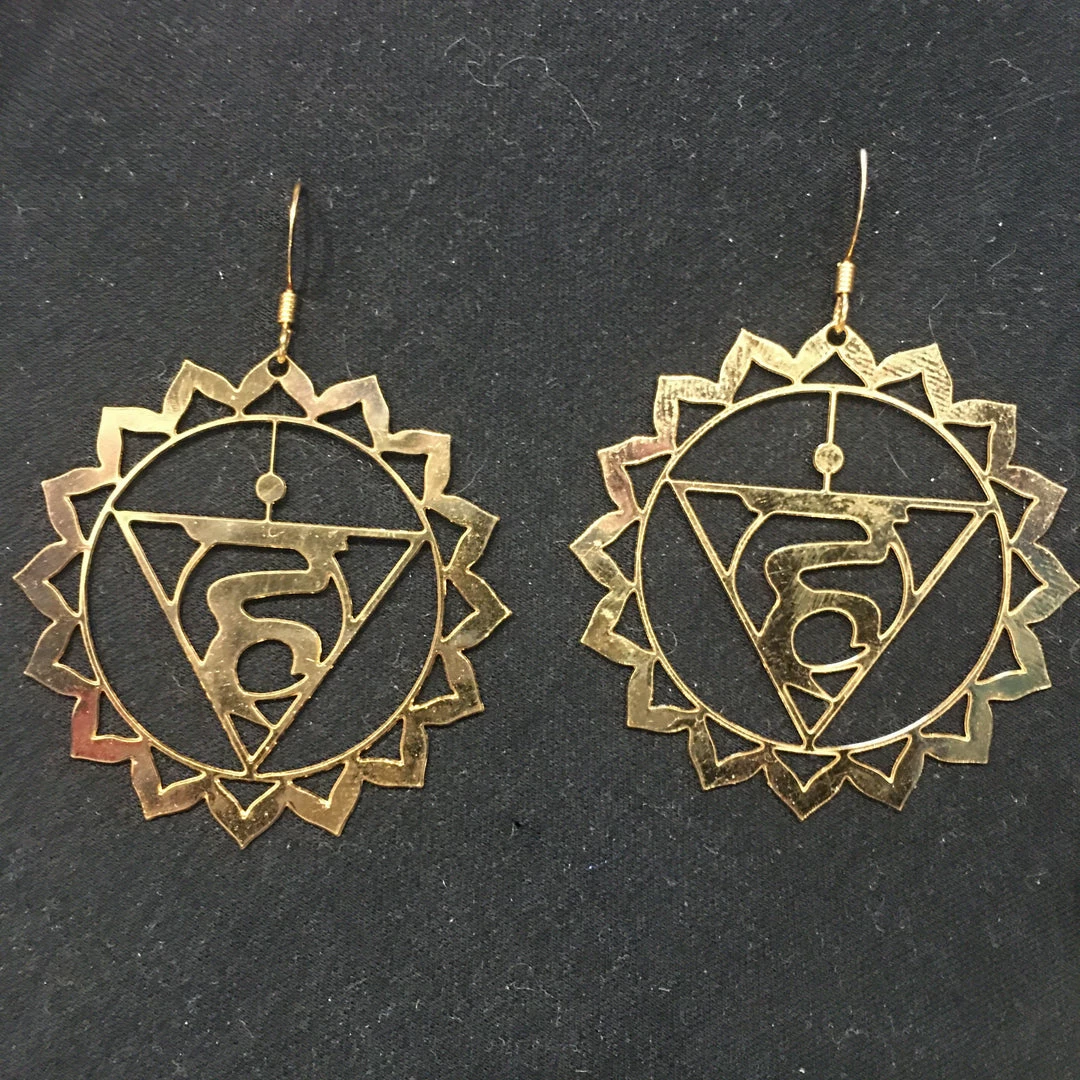 The Headspace Rael Cohen Jewelry - THROAT CHAKRA 24K GOLD PLATED DIM 1 3/4" Circle 3 The Headspace Rael Cohen Jewelry - THROAT CHAKRA 24K GOLD PLATED DIM 1 3/4" Circle