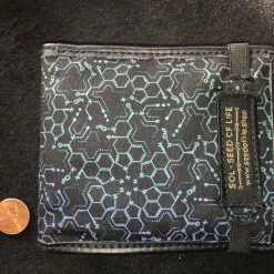 Men Seed Of Life - LSD Molecule Wallet (Black/Blue-Green)