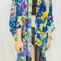 Warrior Within - Sea Visions Liquid Light Kimono Women 8 Warrior Within - Sea Visions Liquid Light Kimono Women