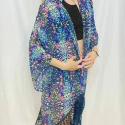 Warrior Within - Cyan Liquid Light Kimono Women