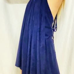 Women Warrior Within - Blue Suede Poncho Dress