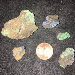 Crystal / Gemstone Clearance Azurite On Malachite Crystal Geode (Raw) - Small