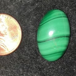 Crystal Malachite Cab - For Jewelry & Wraps - This Row Five - Possibly Smooth Malachite