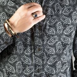 Seed Of Life - "Eyesee" LS Button Up - Black