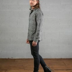 Men Seed Of Life - "Melon" LS Button Up - Grey 16 Men Seed Of Life -