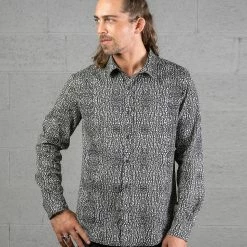 Men Seed Of Life - "Melon" LS Button Up - Grey 12 Men Seed Of Life -