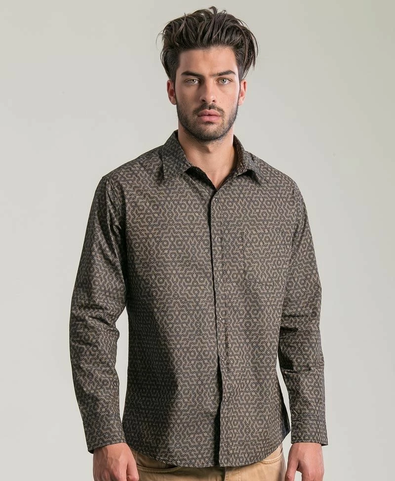 Seed Of Life - "Seeds" LS Button Up - Black Men 8 Seed Of Life - "Seeds" LS Button Up - Black Men