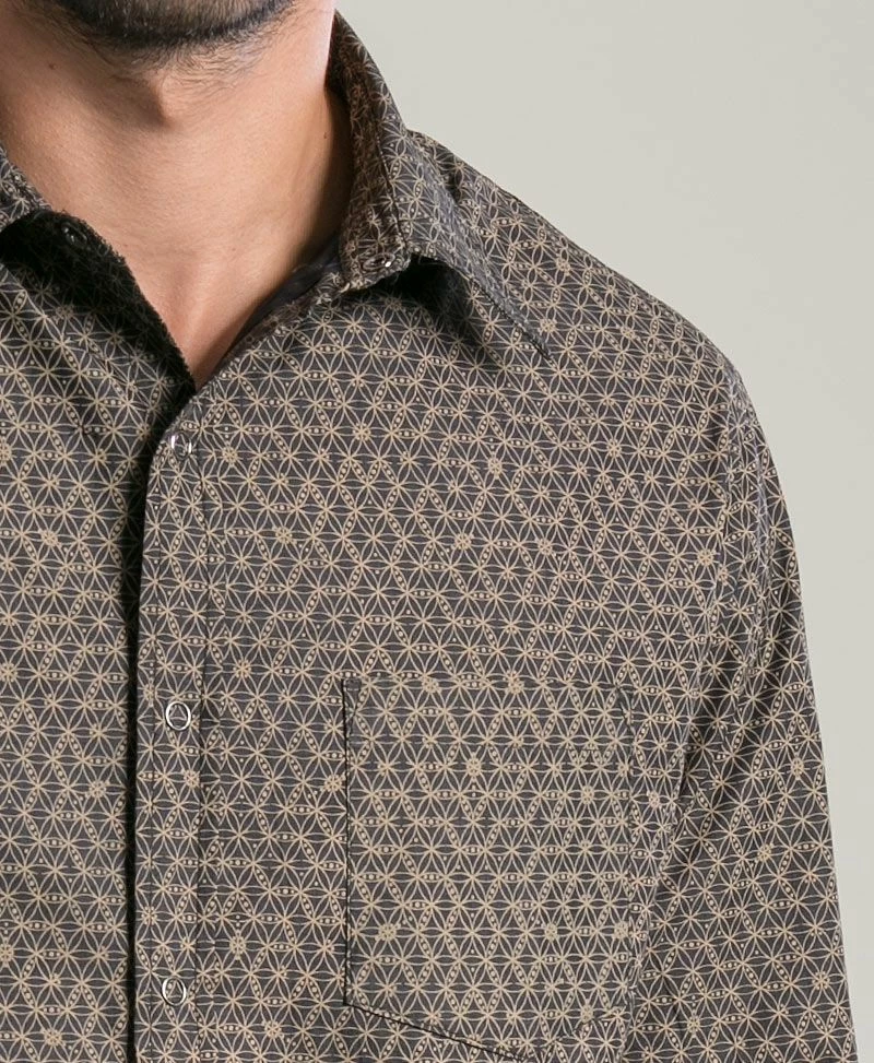 Seed Of Life - "Seeds" LS Button Up - Black Men 3 Seed Of Life - "Seeds" LS Button Up - Black Men