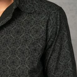 Seed Of Life - "Squarcle" LS Button Up - Black Men 13 Seed Of Life -