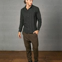 Seed Of Life - "Squarcle" LS Button Up - Black Men 16 Seed Of Life -