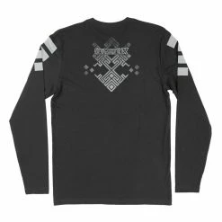 Men First Earth - Labyrinth Long Sleeve T-SHIRT Grey/Silver