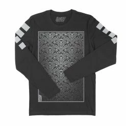 Men First Earth - Labyrinth Long Sleeve T-SHIRT Grey/Silver