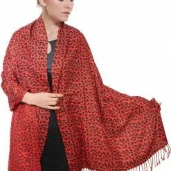 The Headspace Pashmina - Leopard - Red Pashmina / Scarf / Shawl