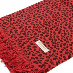 The Headspace Pashmina - Leopard - Red Pashmina / Scarf / Shawl