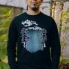 Men Rythmatix - Wallowas Organic LONG SLEEVE Black T-SHIRT